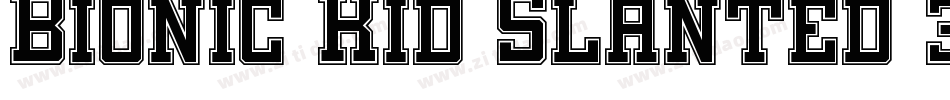 Bionic Kid Slanted 3d字体转换